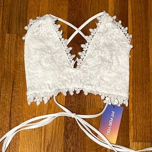 NWT SHEIN Lace Up Bralette